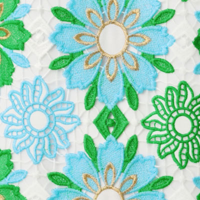 Jouri 3/4 Sleeve Lace Dress, Putting Green Sunshine Tile Lace, swatch