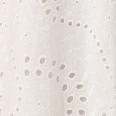 Tiah Eyelet Midi Dress, Resort White Dancing Daisies Eyelet, swatch