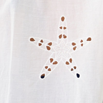 Kwitney Long Sleeve Cover-Up, Resort White Down The Shore Eyelet, swatch