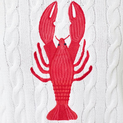 Miko Sweater, Resort White Lobster Embroidery, swatch