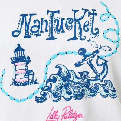 Ballad Cotton Sweatshirt, Resort White Nantucket Destination Graphic, swatch