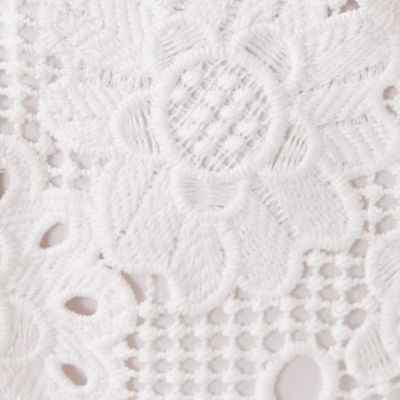 Malena Lace Dress, Resort White Passion Flower 3d Lace, swatch