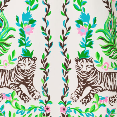 Eleanora Shift Romper, Resort White Royal Zoo Engineered Romper, swatch