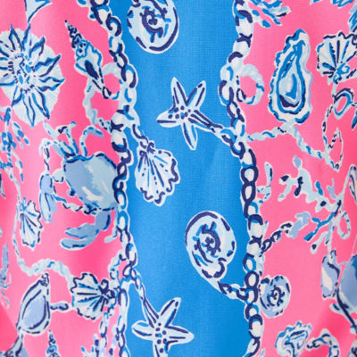 UPF 50+ Kaden ChillyLilly Maxi Dress, Rousseau Pink Barefoot Beachcombers Engineered Chillyl, swatch