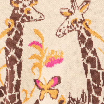 Maralisa Cardigan, Rutabaga Sketching On Safari Jacquard, swatch