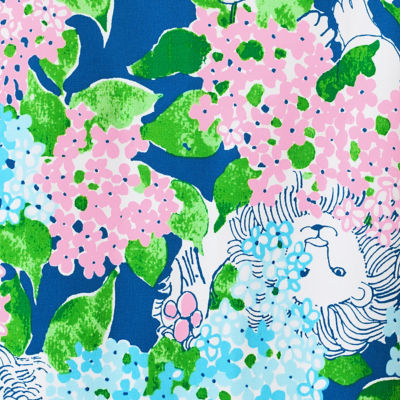 Lydia The Lion Silk Scarf, Starlight Navy Lydia The Lion Gwp Engineered Scarf, swatch