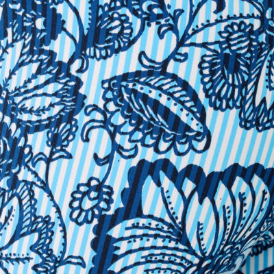 Hadly Short Sleeve Smocked Dress, Starlight Navy Proud As A Peacock Stripe, swatch