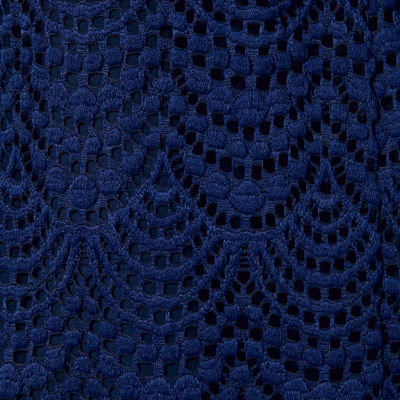 Parigi Skort Romper, True Navy Scalloped Shell Lace, swatch